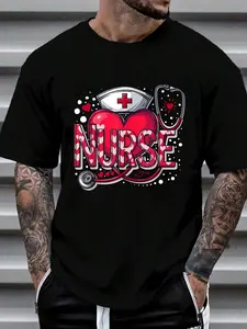 100% Cotton Nurse Valentine’s Day Scrub for Women - NICU, RN, ICU Nurses T-Shirt Women's Men's Graphic Tee Crew Neck summer vacation Tops