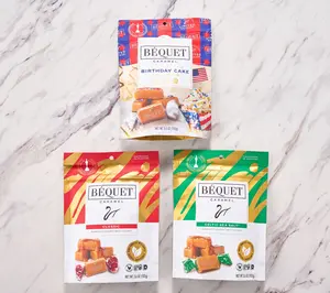 Bequet Caramels (3) 3.6oz Bags of Caramels 250th Birthday Edition