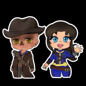 Nuclear Wasteland Baddies Decorative Waterproof Stickers