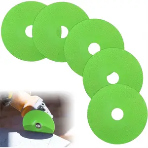 5 Pcs Rock Slab Grinding Disc, 4 Inch Glass Cutting Disc for Angle Grinder, 1mm Thin Grinding Cutting Blade, Ceramic Tile, Marble Edge Trimming, Diamond Saw Blade Wheel for Tile Jade