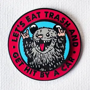 Let's Eat Trash Deluxe Spinning Possum Pin