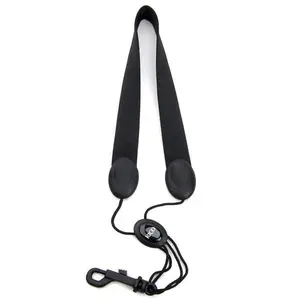 Rico Saxophone Strap, Tenor/Baritone, Black Nylon, Snap Hook