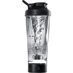 VortexBoost Electric Shaker Bottle, USB C Rechargeable Protein Shake Mixer, Shaker Cups for Protein Shakes and Meal Replacement Shakes, BPA-Free, Made with Tritan, Black