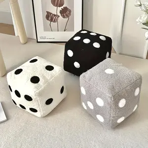 Unique Dice Shaped Plush Pillow, Creative Funny Simulation Cubic Cube Stuffed Pillow, Soft Sofa Back Cushion for Home Decor
