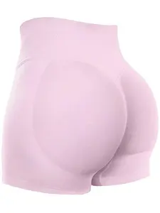 Women's Solid High Waist Gym Shorts, Breathable Comfortable High Stretch Skinny Shorts, Ladies Sportswear for Indoor Outdoor Wear, Activewear
