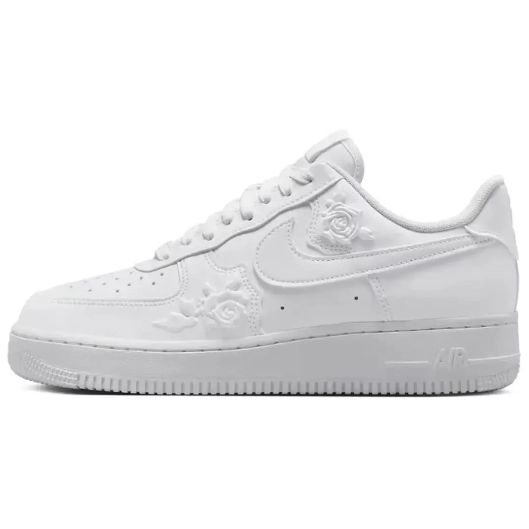 Nike Air Force 1 Low 07 White Roses Versatile Durable Non-slip Skate Shoes Women's HF2016-100