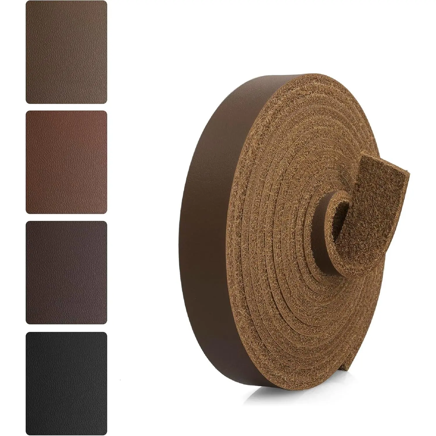 Top Grain Leather Strap - 1/2 Inch Wide 72 Inches Long Brown Leather Strips - Very Suitable for DIY Arts & Craft Projects, Traction Ropes, Bag Straps, Furniture Handles