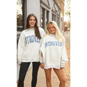 introvert / extrovert reversible mock neck sweatshirt