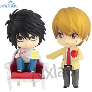 10cm Q Version Anime DEATH NOTE Figure Yagami Light L Lawliet PVC Action Figure Model Collectible model Toys Kid Gift
