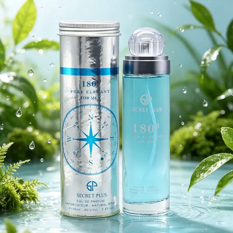 Men's EDP Perfume, Long-Lasting Aromatic Aquatic Scent with Peppermint, Intense Masculine Fragrance for Adults, 24 Months - 3.4 fl oz Spray, Aquatic Base