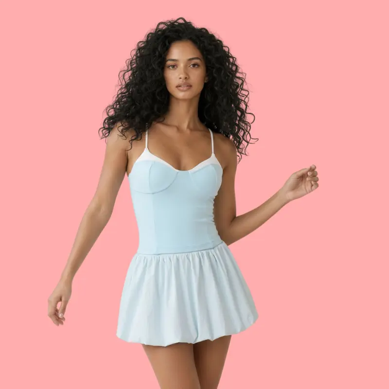 Women's 2-Piece Activewear Set - Top & Skort, Cute Vacation & Golf Outfit, Sports & Outdoor Clothing