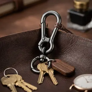 Multi-functional Quick Release Keychain Organizer: EdC Tools Accessory, Anti-Scratch Carabiner Hook, Belt Clip for Keys, Anti-Lost Key Ring and Compact Car Key Holder, Stylish Keychain