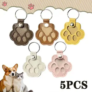 Paw-shaped Pet Hair Collector Keychain, 5pcs Dog Hair Collector Keychain Charm Memorial Storage Box, Pet Loss Keepsake, Collection Cat Hair Keychain Bottle