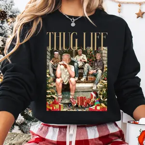 Thug Life Trump Christmas Sweatshirt, Thug Life Trump Christmas Shirt, 2024 Political Shirt, Merry Vibes, Holiday Season TShirt OK