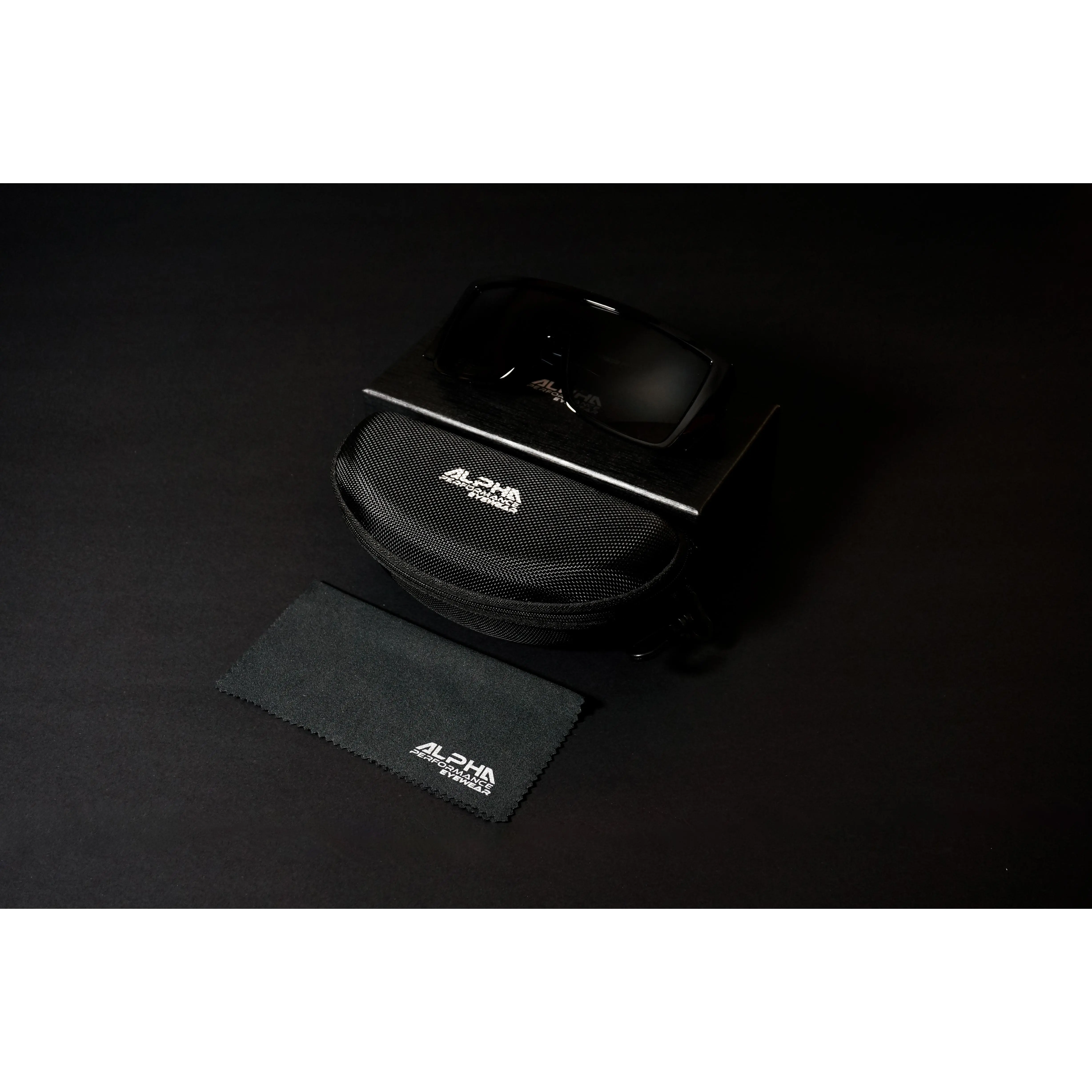 Black Mirror Safety Sunglasses w/ Hard Shell Case