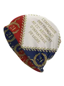 1 Piece Fashion Hats Napoleonic French Regimental Flag '21Me' 1804 Thin Hat Bonnet Special Skullies Beanies Caps Men Women's Earmuffs