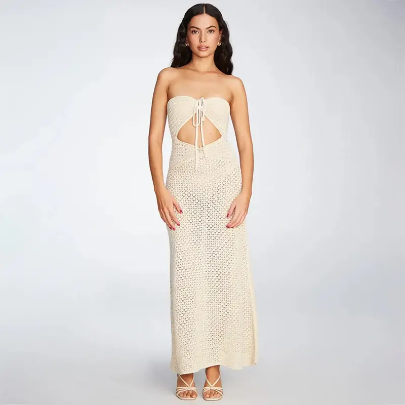 Sheer crochet dress - TikTok Shop