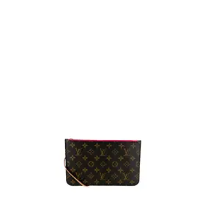 Pre-owned Louis Vuitton Coated Canvas Clutches & Wristlets Monogram Wristlet