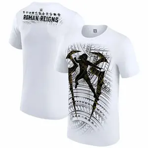 Roman Reigns Tribal Chief Silhouette Samoan Tattoo Pattern WWE Oversized Tee Unisex Men Women Streetwear Casual Summer Gym Sport Wrestling Fan Merch Comfortable ANB