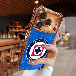 Mexican Soccer Team Cruz Azul Aesthetic Soft TPU Smartphone Case - Protective Anti-Drop Shockproof Casing, Anti-Scratch Protector Accessory for iPhone 17 Pro Max, 16, 15, 14, 13, 12, 11 Pro Max