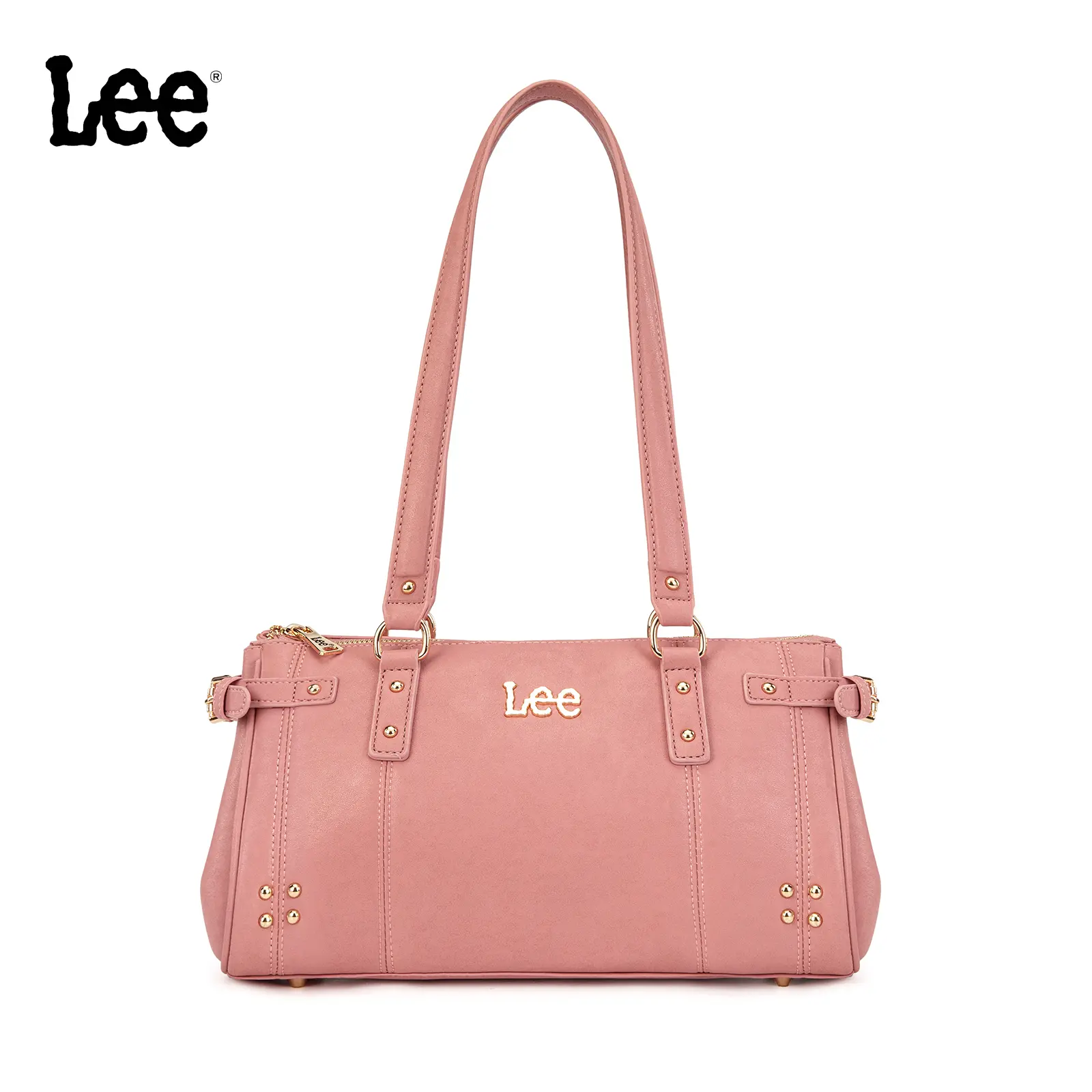 Lee Vintage Shoulder Bag for Women, Medium Studded Satchel Purse, Handbag with Multiple Compartments, Y2K Work ,Everyday Bag