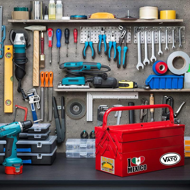 50/100 Mexican Hardhat Stickers, Funny Vinyl Mexico Tool Box Stickers, Design for Helmet Hood Laptop Water Bottle, Mexico Pride Patriotic Decals for Men Adults Ironworkers Lineman Oilfield Electrician