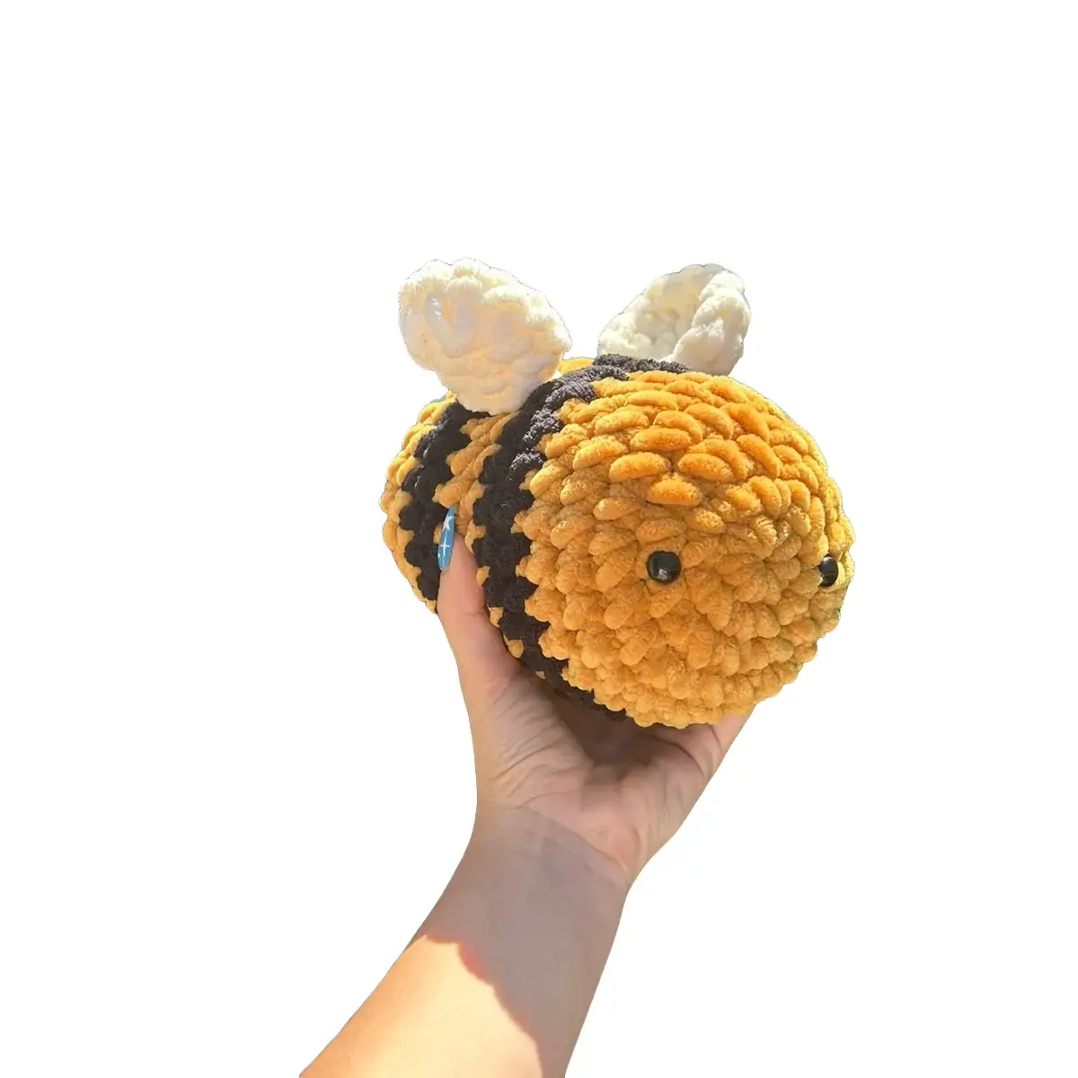 Crochet Amigurumi Yellow and Black Bumble Bee Plushie