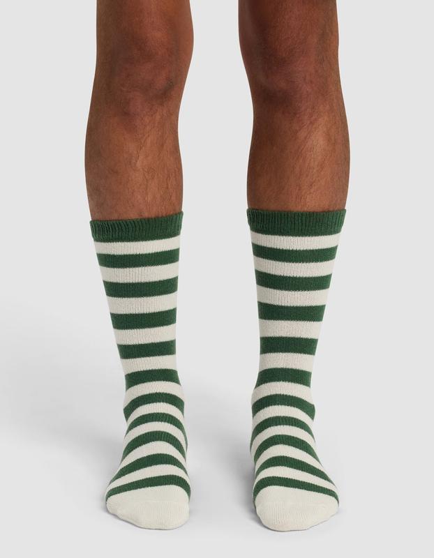 The Striped Plush Lounge Sock - Last Chance