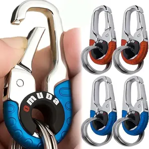 Nyzfexk Stainless Steel Key Holder Car Keychain Keyring Men Key Chain Camping Climbing Connect Buckle Auto Car Accessories