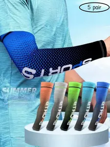 5 pairs of UV protection arm sleeves for men and women for outdoor sports, suitable as cooling arm sleeves for golf, cycling, running and driving, blocking ultraviolet rays, also applicable for cycling and motorcycles Protective Sleeve