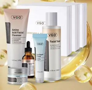 VGO Skincare Five-step Routine Moisturizing Repair Daily Care All-in-One Set Cleanser Moisturizer-B Cleansing Moisture