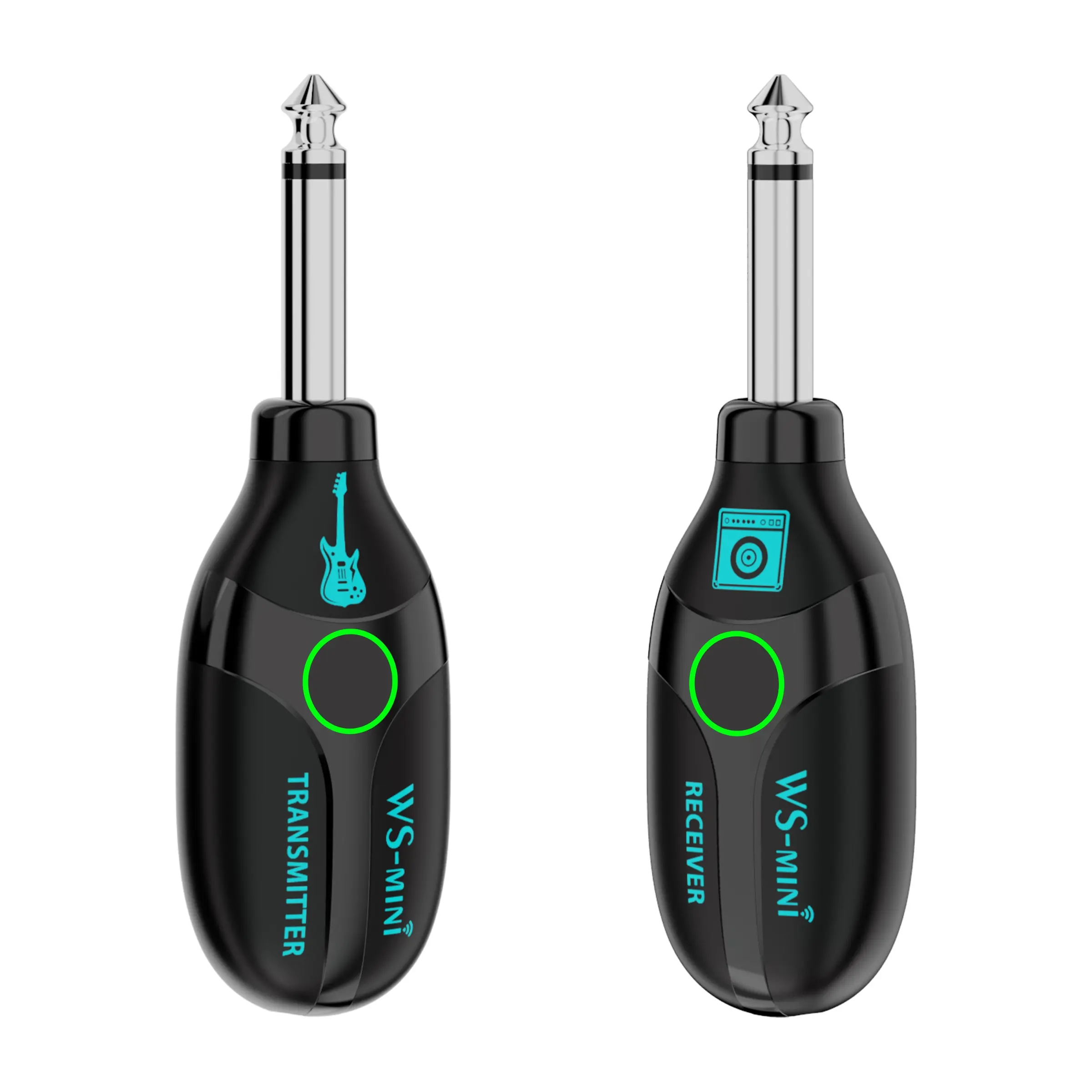 mini portable wireless guitar system, 4 channel USB c rechargeable 30 meter distance, Long Battery Life, Lightweight