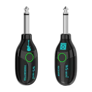 mini portable wireless guitar system, 4 channel USB c rechargeable 30 meter distance