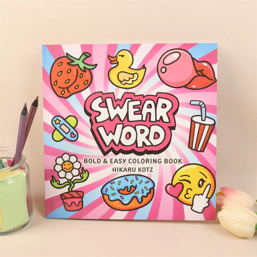 Swear Word Bold and Easy Coloring Book, Clean Patterns for Adults & Kids, Humorous Coloring Pages, Humorous Designs, Relaxation Activity, Relaxing Experience, Perfect Gift, Fun Coloring Activity