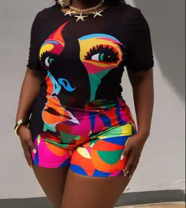 Must-have for plus-size curvy girls｜2026 Summer Curve Plus Size Floral Swimsuit Set - Sheer Mesh Top with High-Waisted Shorts, Multiple Styles, Perfect Beach Vacation Outfit for Full-Figured Women - SummerVibes