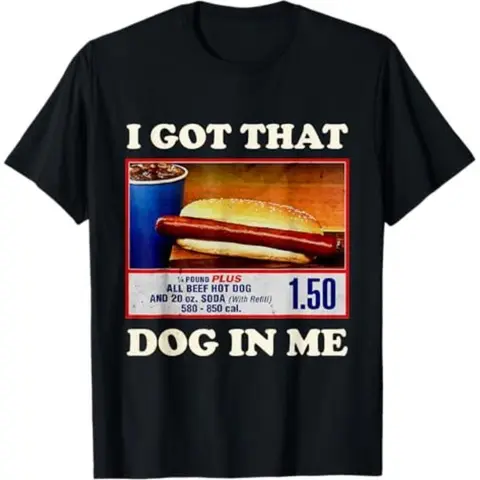 Men's 100% Cotton Short-Sleeve Round Neck Casual Graphic Tee - Funny 'I Got That Dog In Me' Meme Print, Unisex Vintage 4th of July Soft Breathable Mens Clothing, Shirts Graphic Tees, Boyfriend Birthday Gift