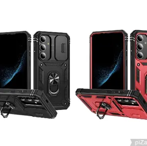 For Samsung Galaxy S24+ 5G Sliding Camshield TPU + PC Phone Case with Holder