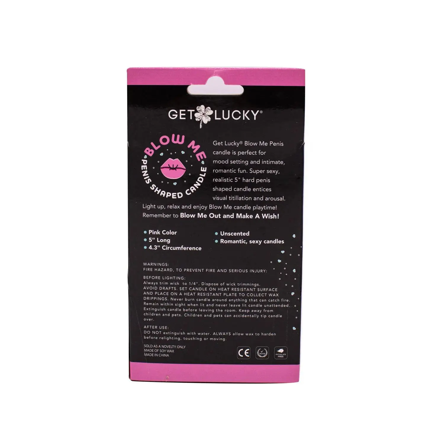 Get Lucky Blow Me Penis Candle - Pink