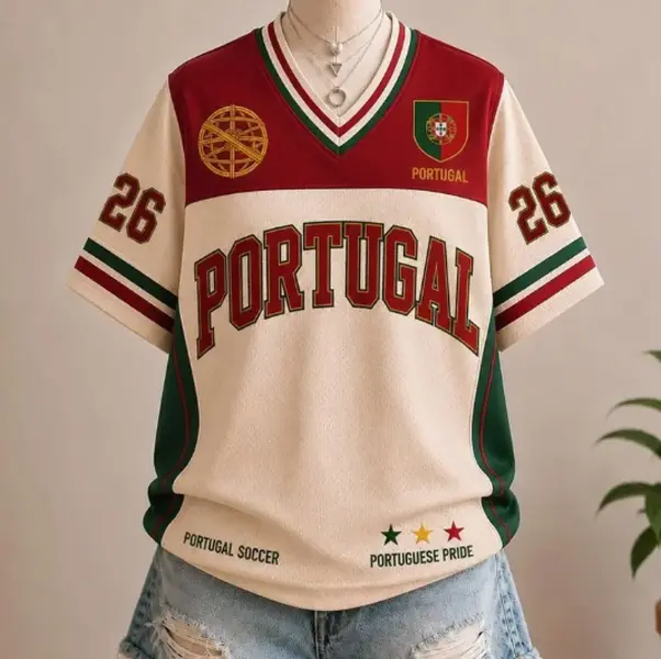 Custom Portugal Jersey, Personalized Soccer Jersey, Portugal Soccer Jersey, Retro Team Shirt, Custom Name Number Jersey, Football Fan