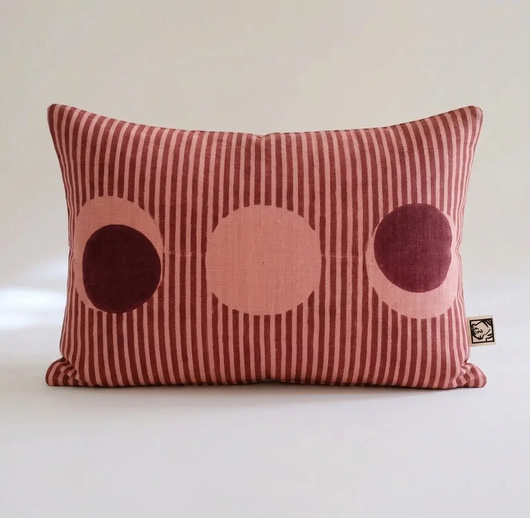 Desert Sun- Block printed Pillow Cover (Rectangle)