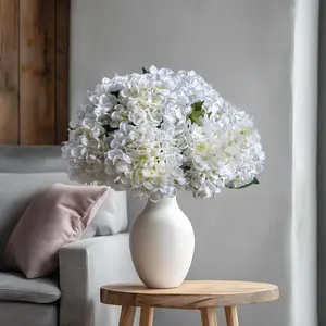 10PCS Faux Hydrangea Flower Hydrangea Artificial Flowers Hydrangea Bouquet Faux Flower Table Centerpieces for Home Wedding Bridal Bouquet Office DIY Floral