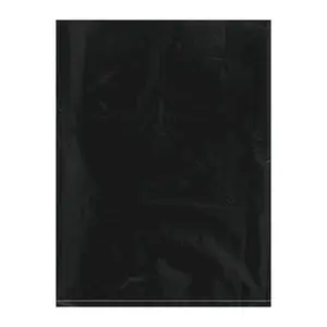 Box Partners PB480BK 9" w x 12" l 2 Mil Black Flat Poly Bags - Pack of 1000, with Bag Tape, Twist Tie Closure, Code Parts Compatibility, Heat Sealing Capability