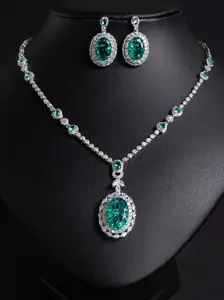 High-Quality Fashion Jewelry Set for Special Occasions, Luxurious Bridal Jewelry Set, Shiny Prom Jewelry Set for Gifts, Matching Jewelry Set, Teardrop Jewelry Set