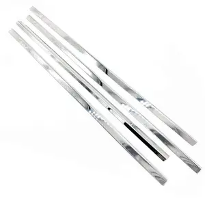 304 Polished Stainless Steel Tape-On Window Molding Sill Overlay Deco Compatible With 2019-2024 RAM 1500