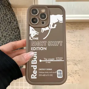 Bull Energy Drink Tpu Anti-Drop Protective Case for iPhone x/XR/XS Max/11/12/13/14/15/16/17 Pro Max, Perfect Gift