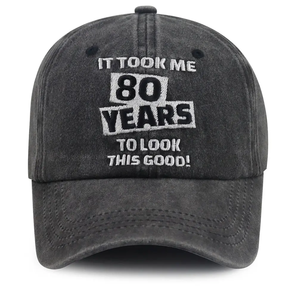 1946 Funny Embroidered Adjustable Baseball Cap - 80th Birthday Decorations & Father's Day Gift for Dad, Retirement Anniversary Supplies for Men Women, Retirement Gift, 2.75 Inches Brim, Clothes, Fitted Hats, Embroidered Hats, Adjustable Buckle, Breathable