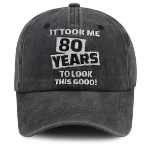 80th Birthday Decorations for Women Men, Funny Embroidered 1943 Birthday Gifts Hat, Adjustable 80 Years Old Party Supplies Baseball Cap, Anniversary Retirement Gift for Dad Mom Grandpa Grandma Friend