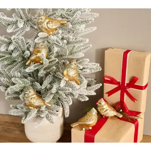 Set of 6 Mercury Glass Cardinal Clips by Valerie