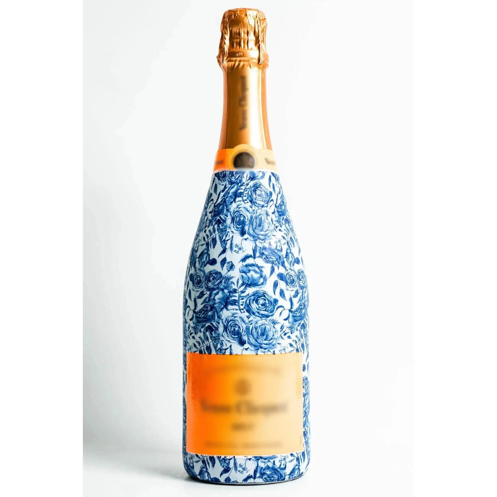 Beau Bottles Blue Porcelain Roses - Champagne Collection