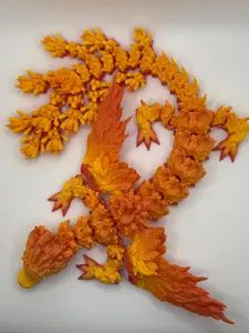 Full-Sized Phoenix Fire/Ice Dragon by CinderWing3D - Perfect Gift, Toy, or Desk Art